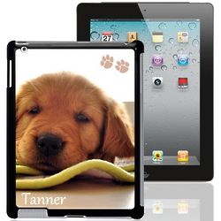 Paw Prints Personalized Pet Photo iPad Case