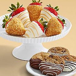 Dipped Cookies and Half Dozen Champagne Strawberries