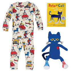 Pete the Cat Gift Set: Pajamas, Book and Plush Toy