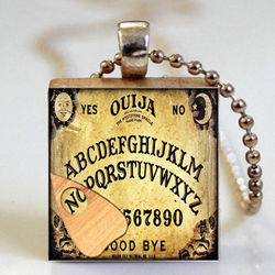 Ouija Board Upcycled Scrabble Tile Necklace