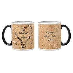 Personalized Heart in Sand Mug Set