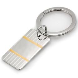 Accent Collection Engraved Sterling Silver Key Ring