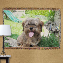 Personalized Pet Photo Tapestry Throw Blanket