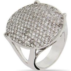 Dazzling Oval Cubic Zirconia Cocktail Ring