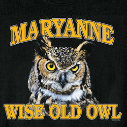 Personalized Wise Old Owl T-Shirt