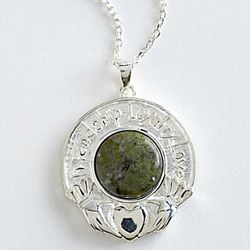 Connemara Marble Claddagh Necklace