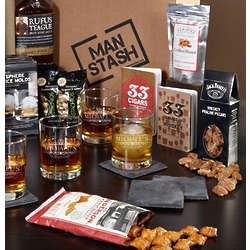 Whiskey Lover Deluxe Man Stash Gift Box