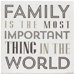 Family Is The Most Important 12" Box Wall Art