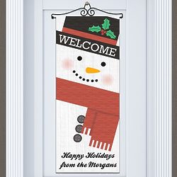 Personalized Snowman Door Banner