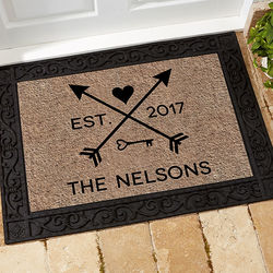 Personalized Arrows of Love Doormat