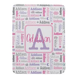 Personalized Collage Name Blanket in Pink