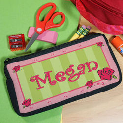 Personalized Lovely as a Rose Pencil Case