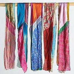 Patchwork Vintage Sari Silk Scarf