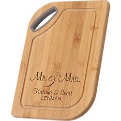 Mr. and Mrs. Personalized Bamboo Cutting Board