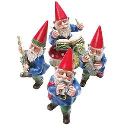 Garden Gnome Musician Quartet