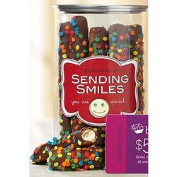 Sending Smiles Mini Milk Chocolate Pretzels