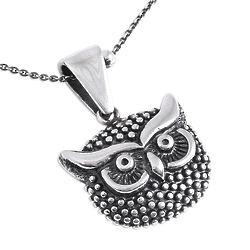 Sterling Silver Single Owl Pendant
