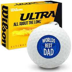 World's Best Dad Wilson Ultra Ultimate Distance Golf Balls