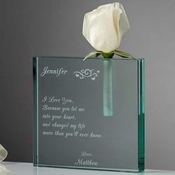 The One I Love Personalized Bud Vase