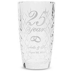 Personalized Crystal Anniversary Vase