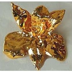 24 Karat Gold Dipped Orchid Pin