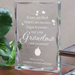 Personalized Sweet Grandma Plaque