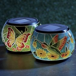 Butterfly and Hummingbird Solar Jar Lights