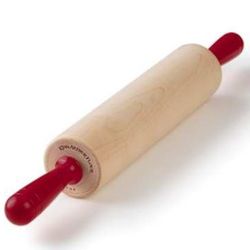 12" Red Handle Maple Rolling Pin