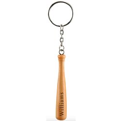 Personalized Wood Baseball Bat Key Chain