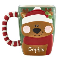 Personalized Festive Reindeer Friend Christmas Mug