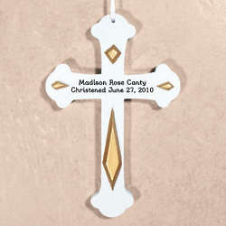 Engraved Christened Wall Cross