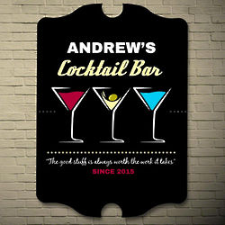 The Good Stuff Cocktail Personalized Bar Sign