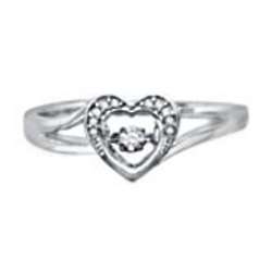 The Beat of Your Heart Diamond Heart Ring in Sterling Silver