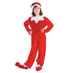 Boy's Red and White Elf Costume