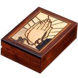 Praying Hands Wood Box