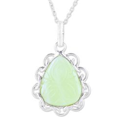Lovely Drop Chalcedony Pendant Necklace