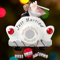 Personalized Just Married Ornament