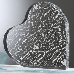 Personalized Couple In Love Heart Plaque