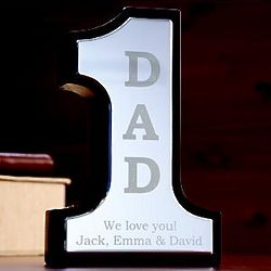 Personalized Number 1 Dad Trophy