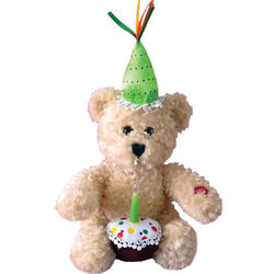 Happy Birthday Singing Plush Cupcake Bear