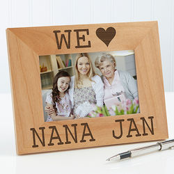 I/We Love Her Personalized 4x6 Picture Frame