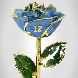 Personalized Football Number Rose Preserved in Gold
