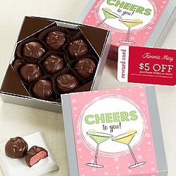 Cheers Raspberry Creams Gift Box with Gift Card
