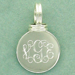 Personalized Sterling Circle Pendant