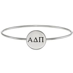Alpha Delta Pi Bangle Bracelet in Sterling Silver