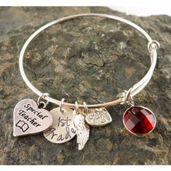 Special Teacher's Personalized Adjustable Wire Bangle