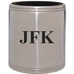 Personalized Stainless Steel Insulated Can Holder in Silver