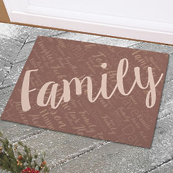 Personalized Family Word-Art Doormat