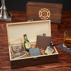 Fire & Rescue Personalized Whiskey Gift Set