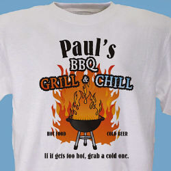 BBQ Grill & Chill Personalized T-Shirt